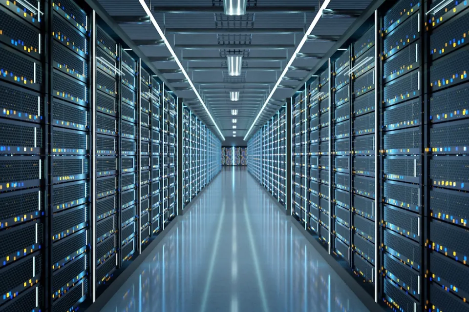 Servers in a data center.